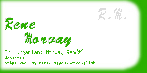 rene morvay business card